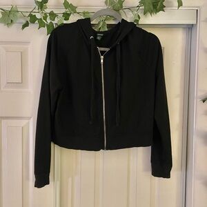Wild Fable black cropped zip up hoodie
